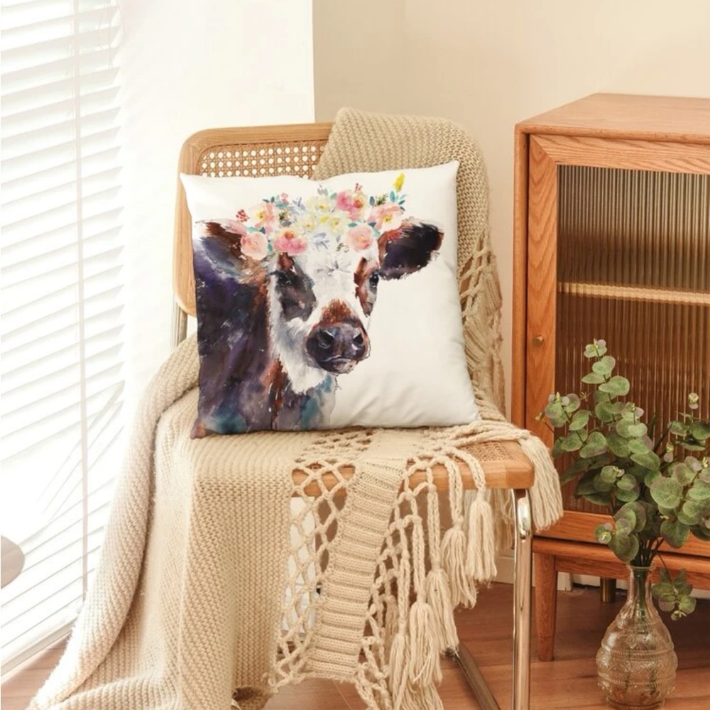 Cow 🐮 Print Cushion Cover Without Filler